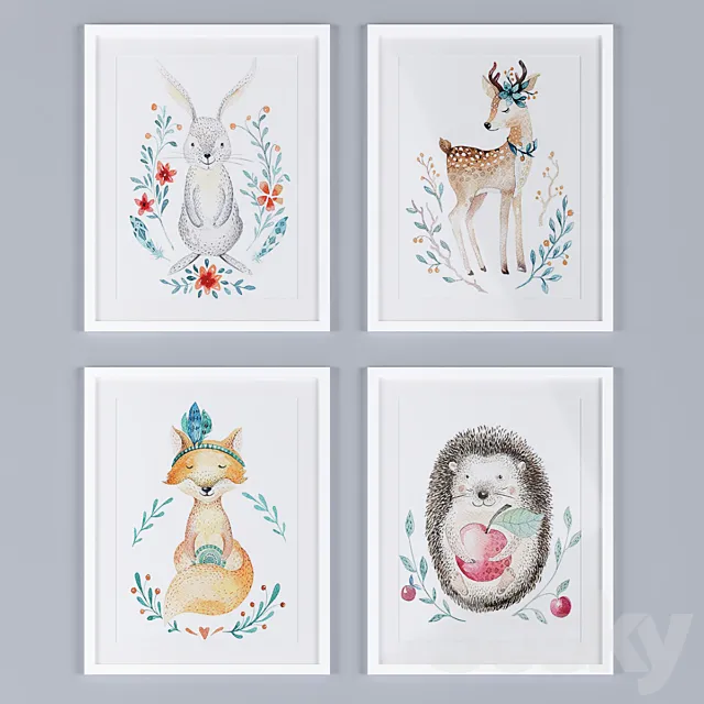 Kids Canvas Art Prints_16 3D Model Kids Canvas Art Prints_16 3D Model