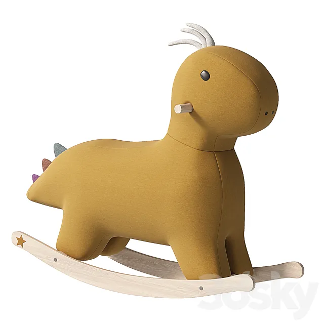 Kids Concept Rocking Chair Dinosaur 3D Model Kids Concept Rocking Chair Dinosaur 3D Model