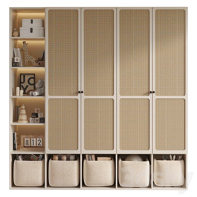 Kids Furniture set 02 3D Model