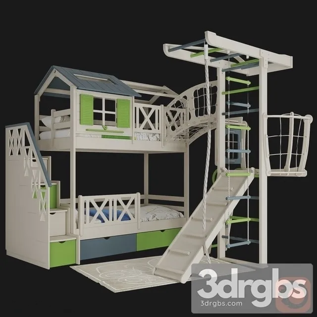 Kids Outdoor Play Equipment 3D Model Download