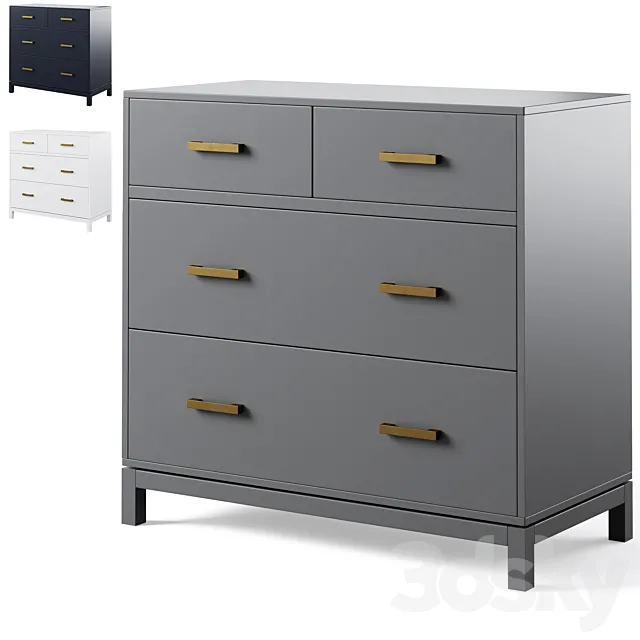 Kids Parke 4-Drawer Chest by Crate and Barrel _ Crate and Kids 3D Model Kids Parke 4-Drawer Chest by Crate and Barrel _ Crate and Kids 3D Model
