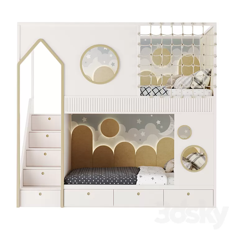 Kids Room Bed 03 3D Model Free Download Kids Room Bed 03 3D Model Free Download