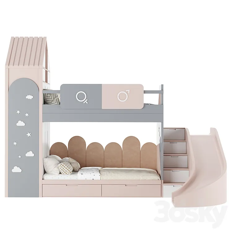 Kids Room Bed 05 3D Model Free Download Kids Room Bed 05 3D Model Free Download