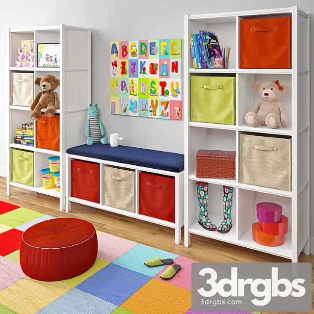 Kids Room Shelving 3D Model Download