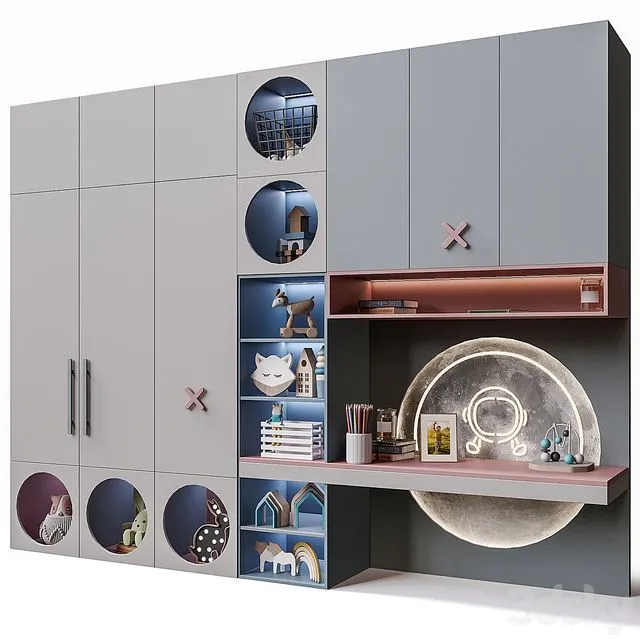 kids shelf 07 3D Model kids shelf 07 3D Model