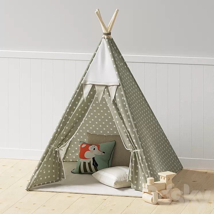 Kids teepee 3D Model