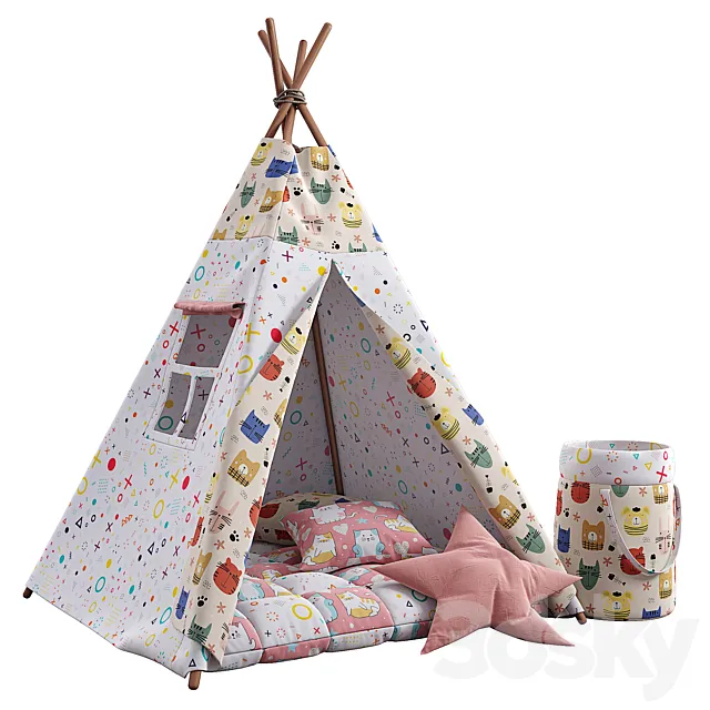 Kids Wigwam 3D Model