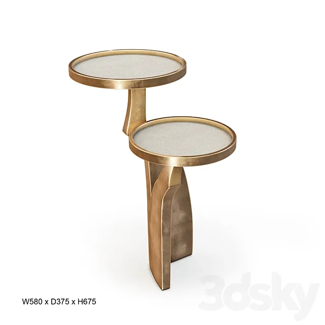 Kifu Paris Chital Side table 3D Model Kifu Paris Chital Side table 3D Model
