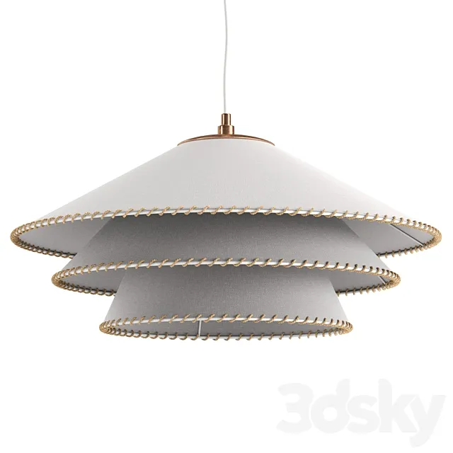 Kiko Parchment Pendant 3D Model Kiko Parchment Pendant 3D Model