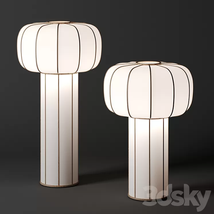 Kiku no Hana floor lamp by Time & Style 3D Model