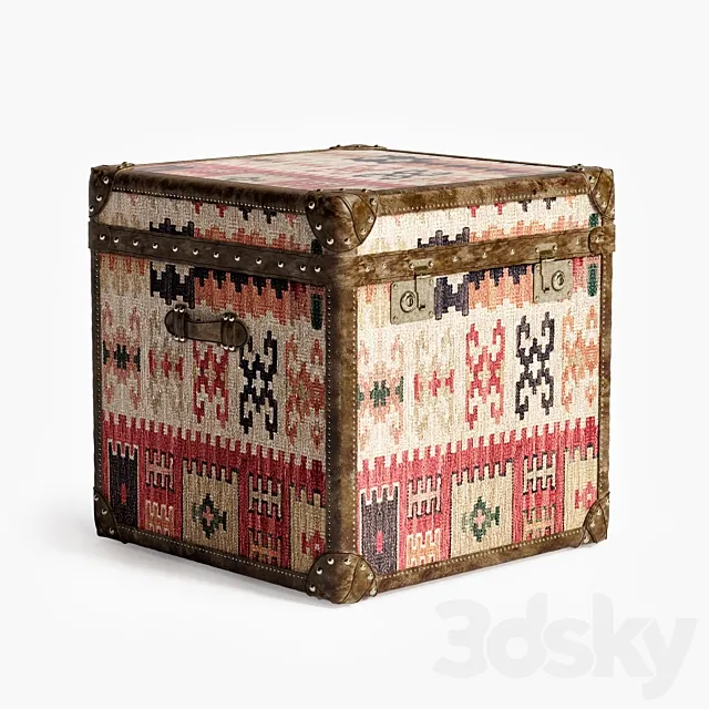 Kilim Cube Chest 3D Model Kilim Cube Chest 3D Model