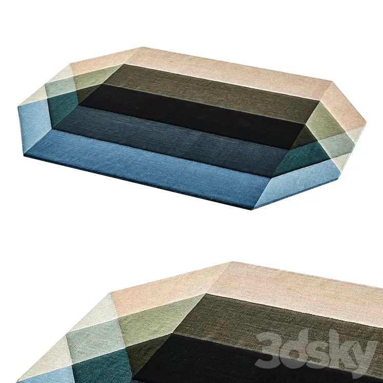 Kilim Diamond Rug by Gan 3D Model Kilim Diamond Rug by Gan 3D Model