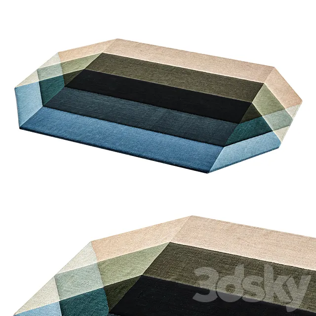 Kilim Diamond Rug by Gan 3D Model Kilim Diamond Rug by Gan 3D Model