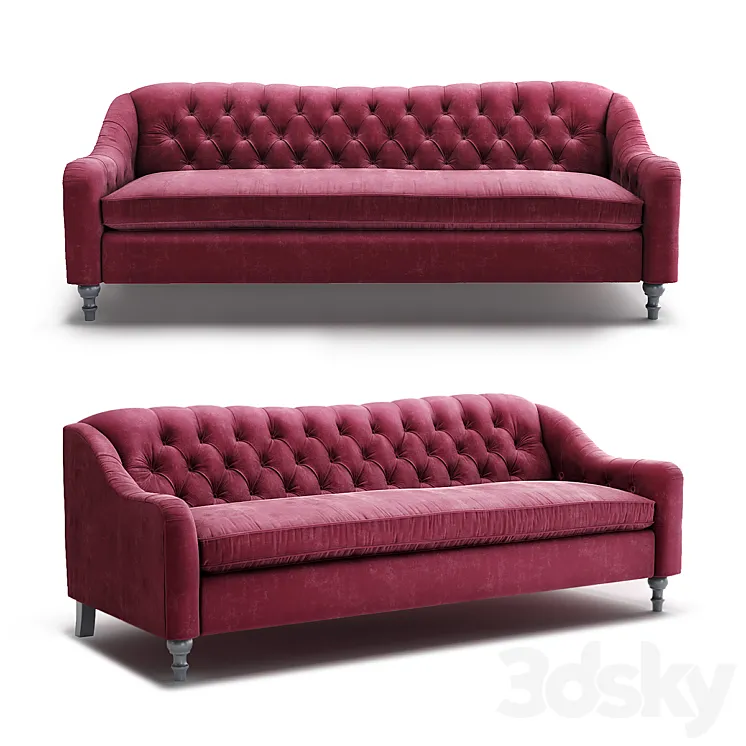 KIM SALMELA Waverly Tufted Sofa 3D Model Free Download