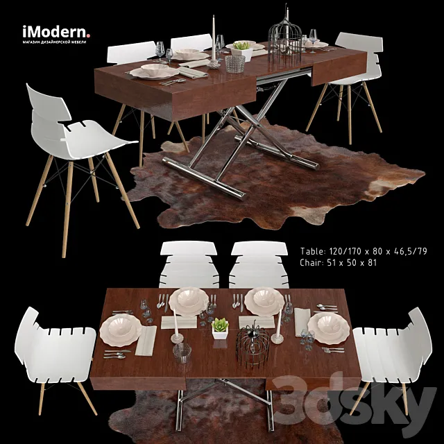 KIMBERLY & DAKOTA Dining Group 3D Model