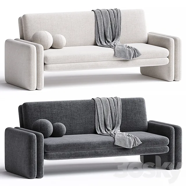 Kimora Sofa Knoll Natural 3D Model
