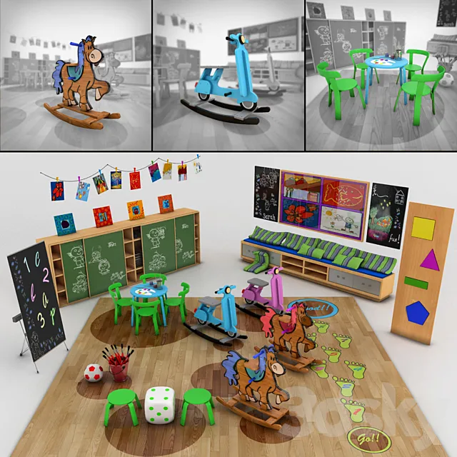 KINDERGARTEN SET 3D Model