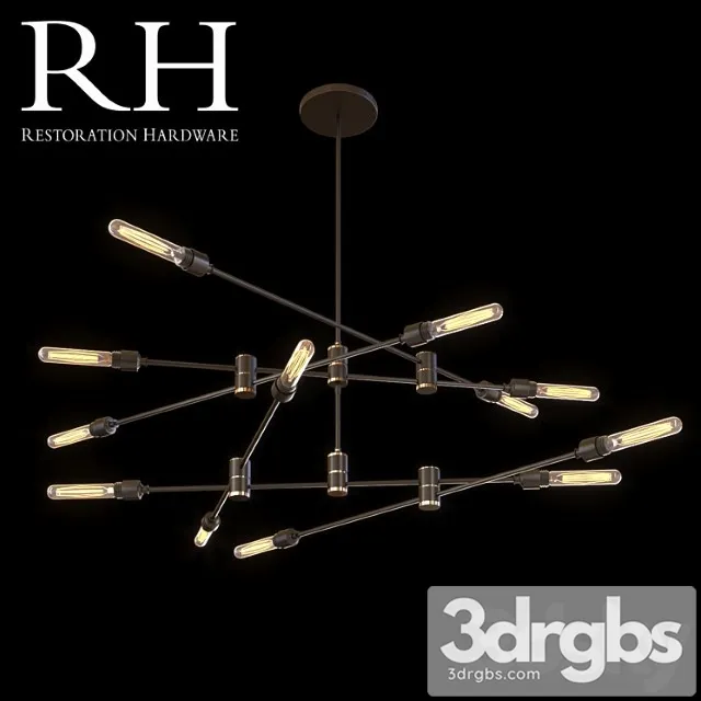 Kinetic 2 tier chandelier by restoration hardware 3D Model Download Kinetic 2 tier chandelier by restoration hardware 3D Model Download