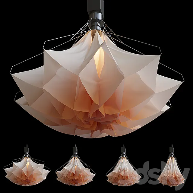 Kinetic sculpture of mechanical flowers 3D Model