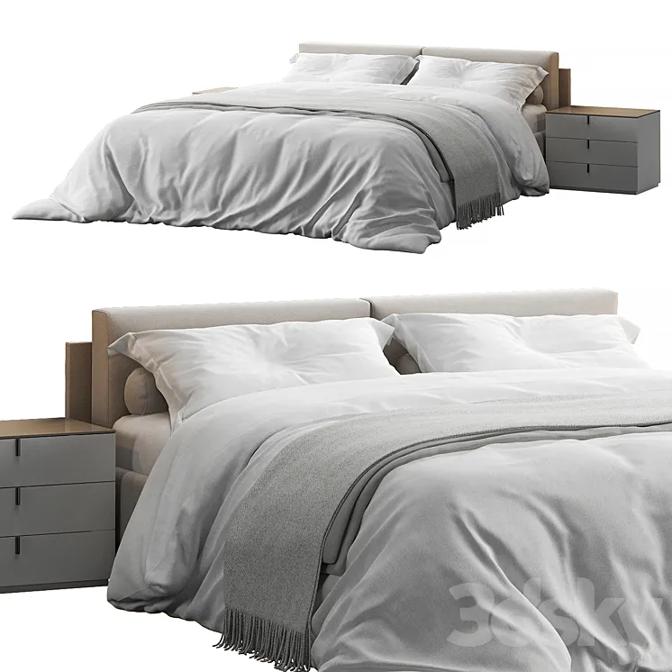 King Bed by Atelier Alinea 3D Model Free Download