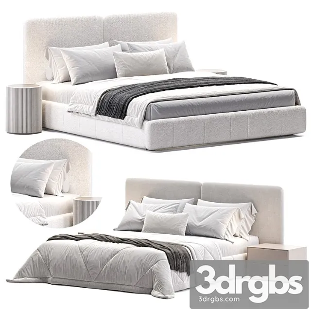 King Bed Frame With Drawers 3D Model Download