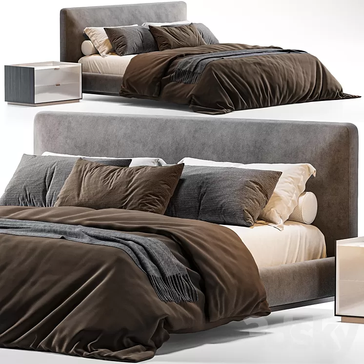 King bed minotti andersen 3D Model