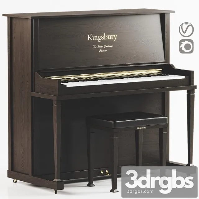 Kingsbury piano set 3D Model Download