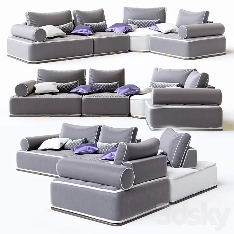 Kingstone Modular Sofa 3D Model