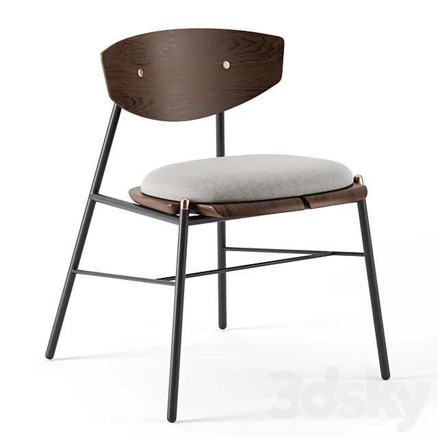 Kink dining chair by District Eight 3D Model