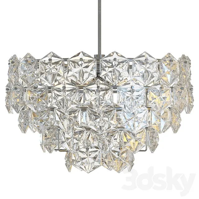 Kinkeldey – Hexagonal Crystal Chandelier 3D Model Kinkeldey – Hexagonal Crystal Chandelier 3D Model