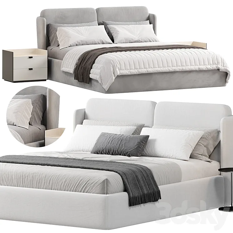 KIRA Bed by Andrea Parisio 3D Model Free Download