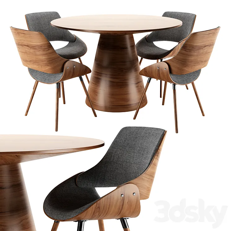 Kiss Chair and Gary Table 3D Model Free Download