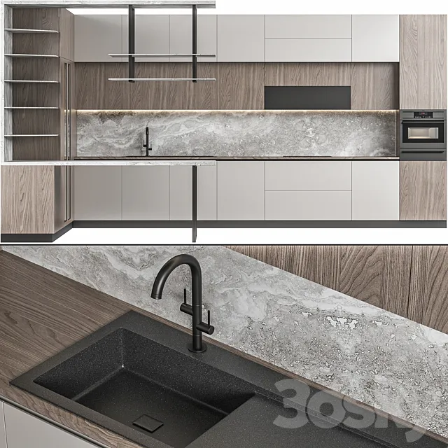 Kitchen 006 530x400x270H 3D Model