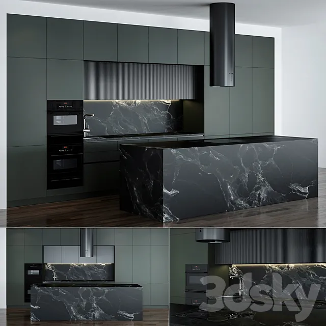 Kitchen 025 540x300H 3D Model