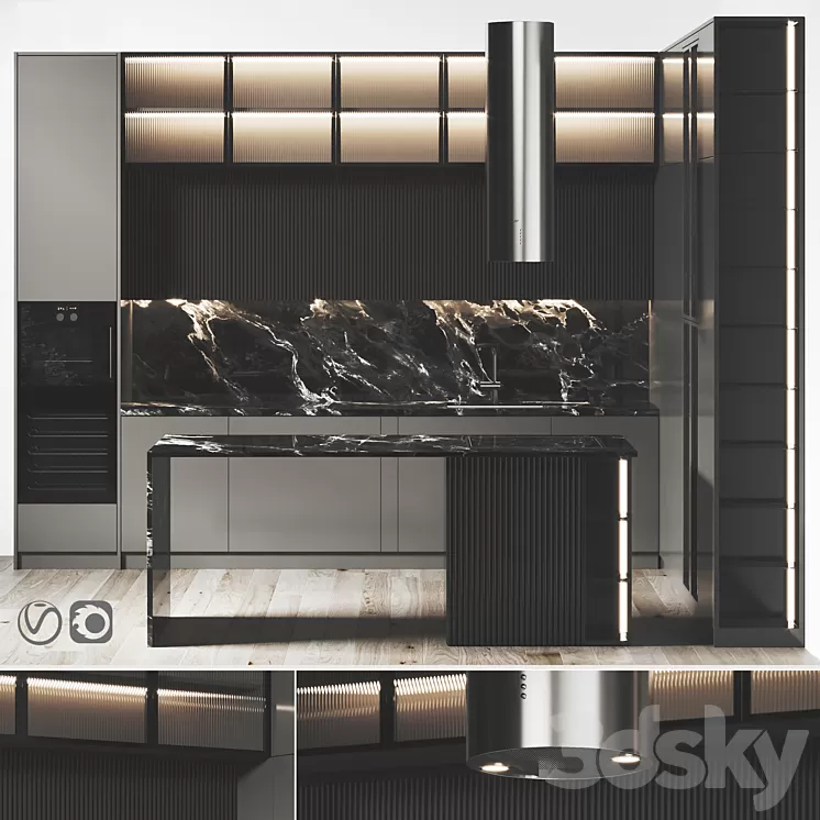 Kitchen 052 400x320x290H 3D Model Kitchen 052 400x320x290H 3D Model
