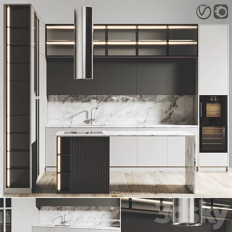 Kitchen 057 400x320x290H 3D Model Kitchen 057 400x320x290H 3D Model