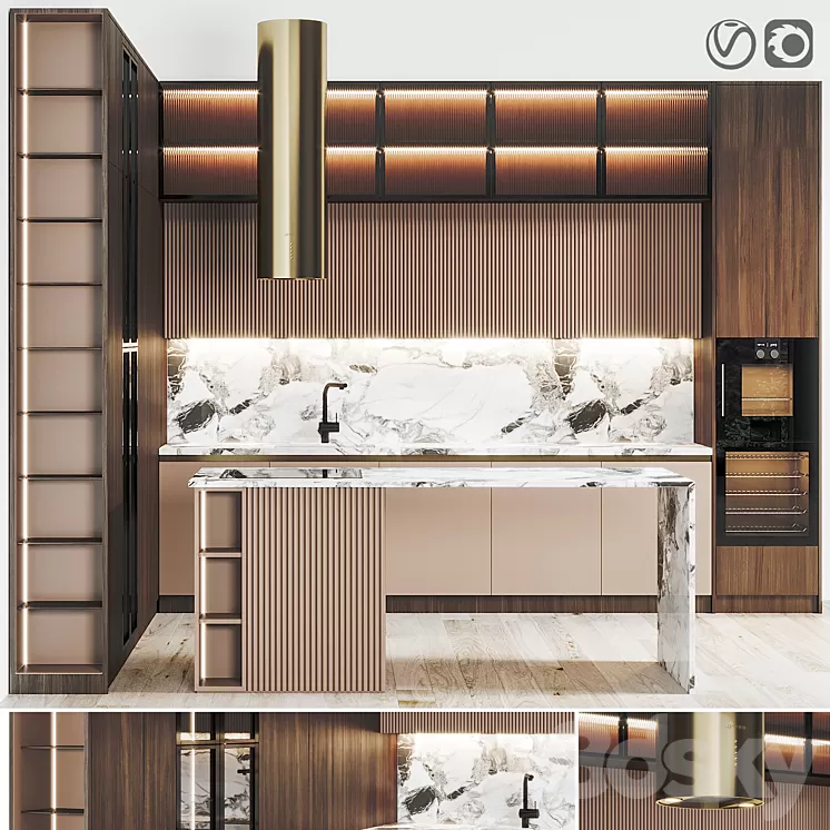 Kitchen 060 400x320x290H 3D Model Kitchen 060 400x320x290H 3D Model