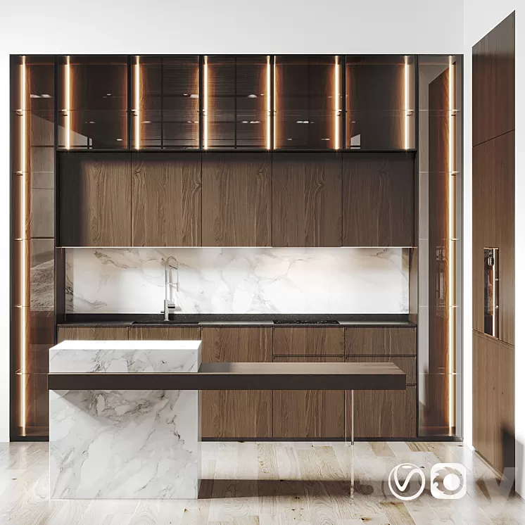 Kitchen 079 380x300H-Cabinet 185x300H 3D Model Kitchen 079 380x300H-Cabinet 185x300H 3D Model