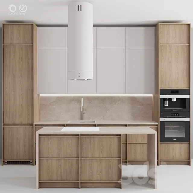 Kitchen ?121 “Wood and Sand” 3DModel Kitchen ?121 “Wood and Sand” 3DModel