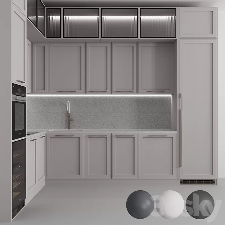 “Kitchen №122 “”Tricolor””” 3D Model Free Download