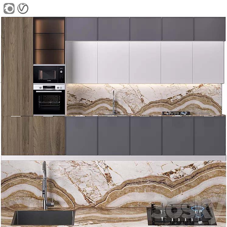 Kitchen 16 3D Model Kitchen 16 3D Model