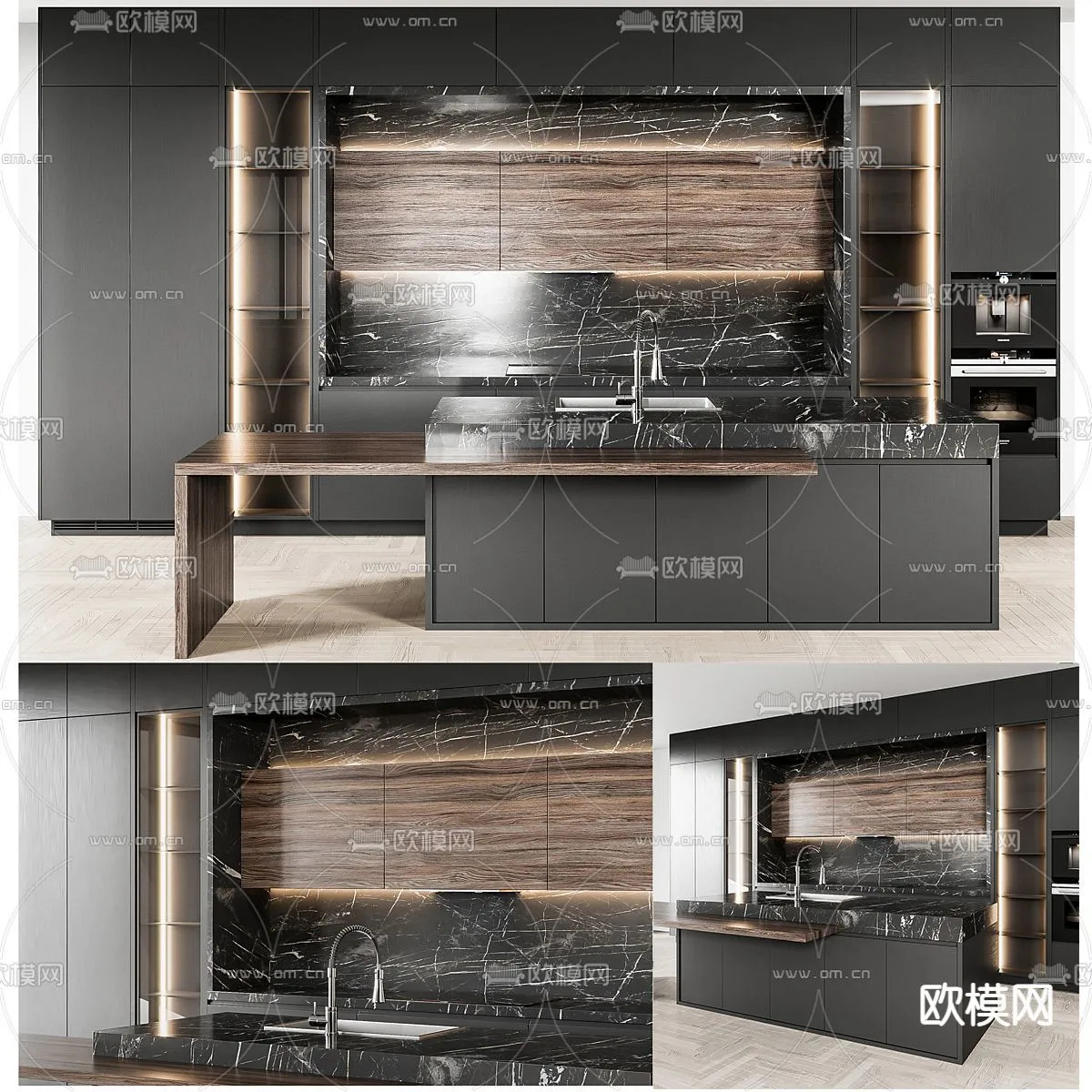 KITCHEN 3D MODELS – 3D Model For Interior Design – 11598 KITCHEN 3D MODELS – 3D Model For Interior Design – 11598