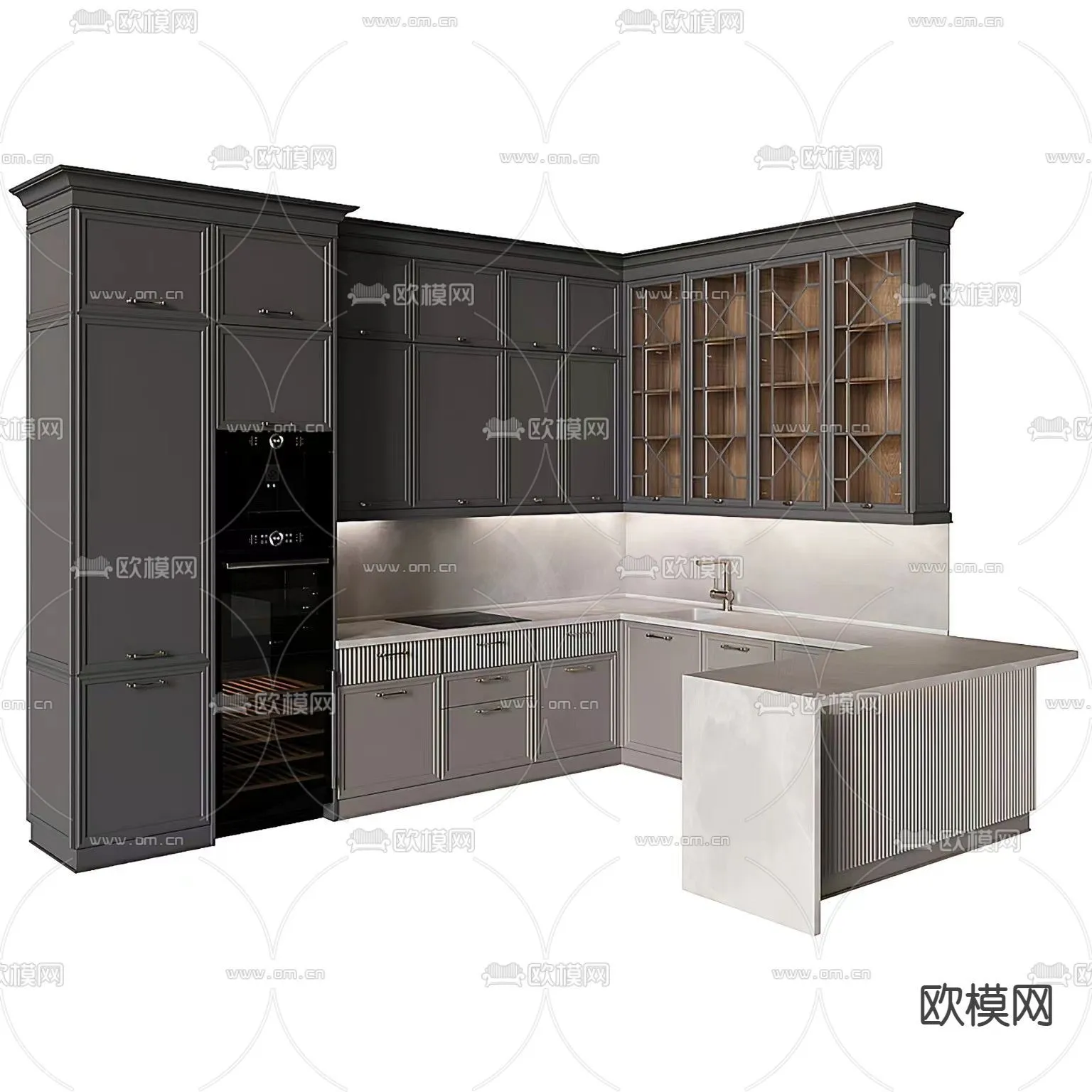 KITCHEN 3D MODELS – 3D Model For Interior Design – 11613 KITCHEN 3D MODELS – 3D Model For Interior Design – 11613