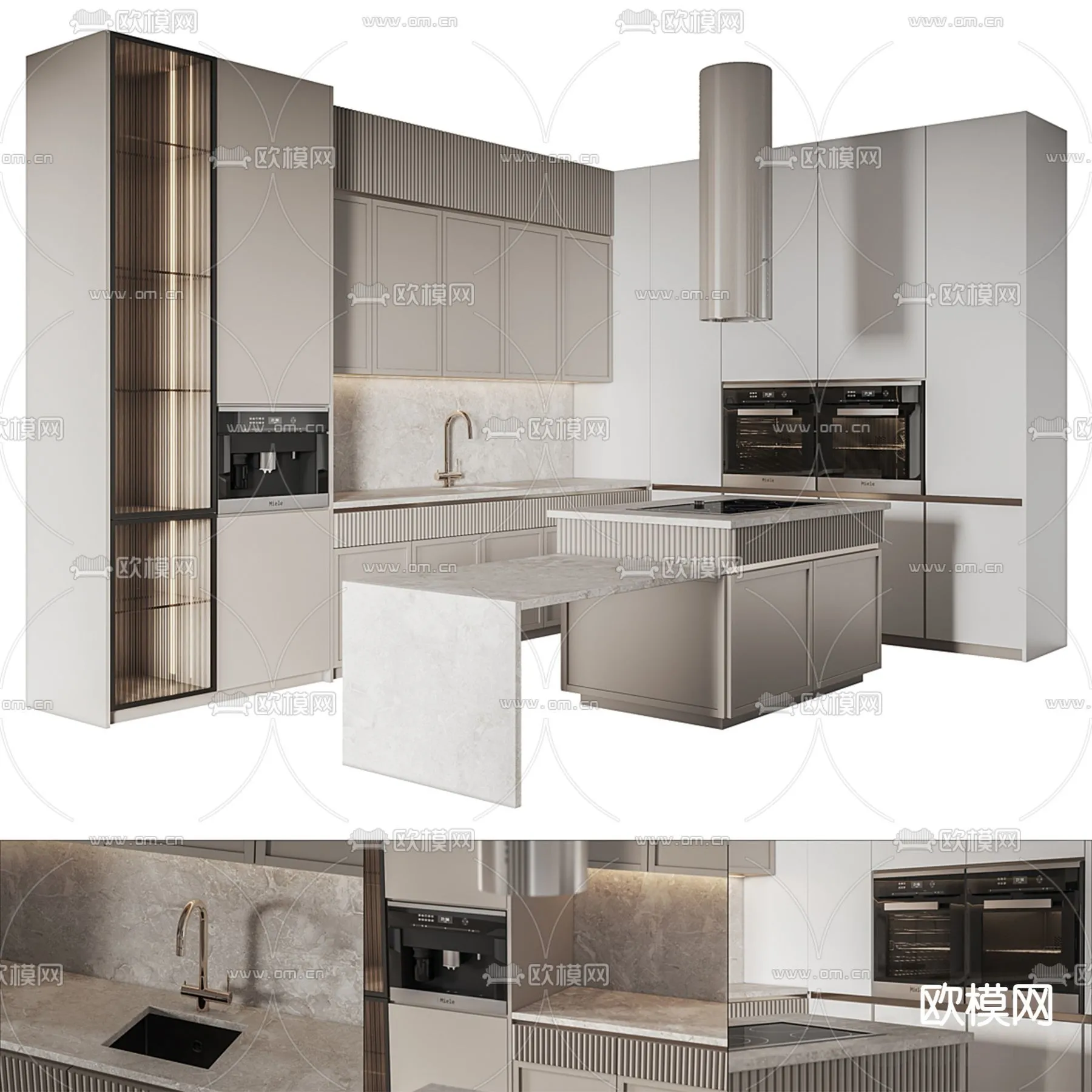 KITCHEN 3D MODELS – 3D Model For Interior Design – 11620 KITCHEN 3D MODELS – 3D Model For Interior Design – 11620