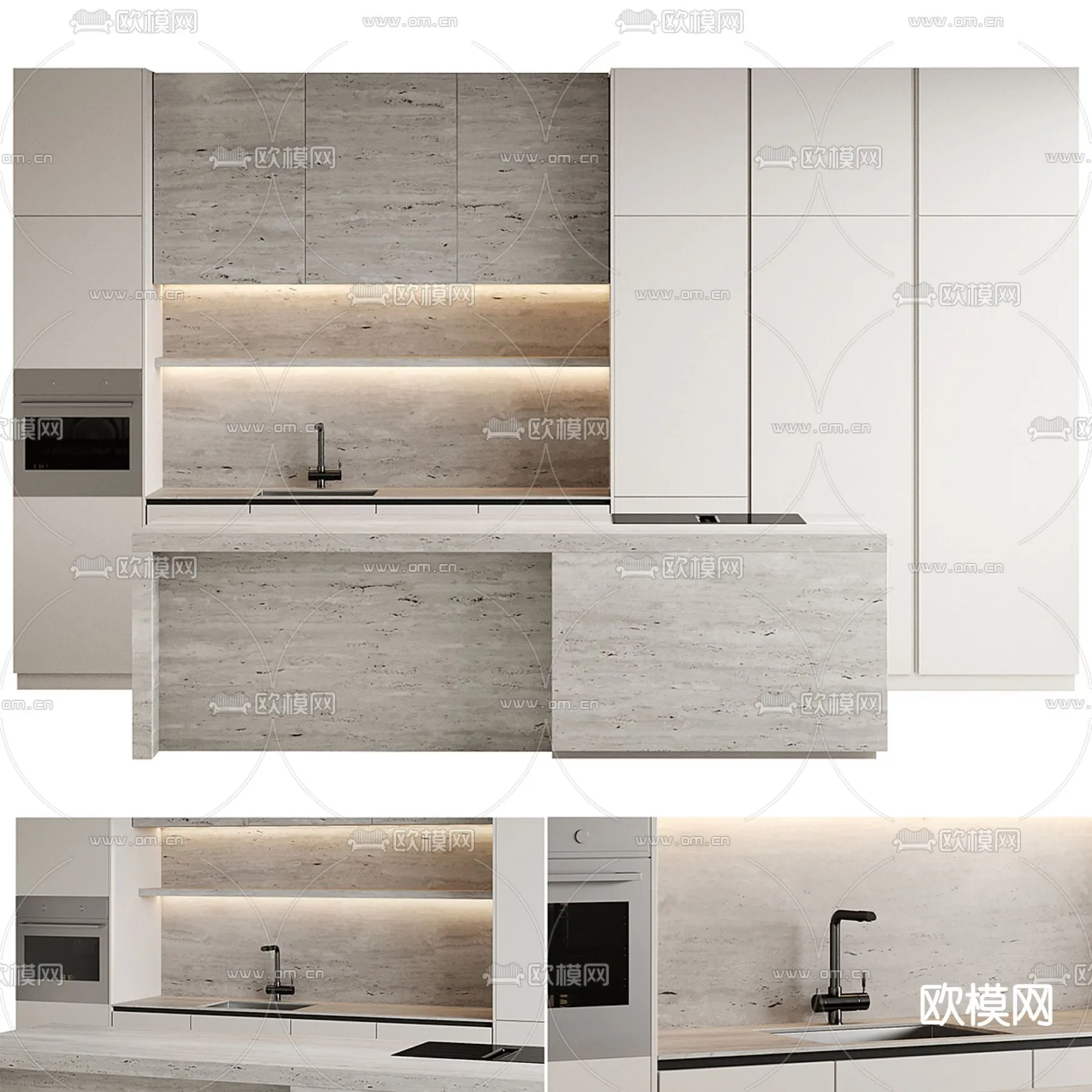 KITCHEN 3D MODELS – 3D Model For Interior Design – 11629 KITCHEN 3D MODELS – 3D Model For Interior Design – 11629