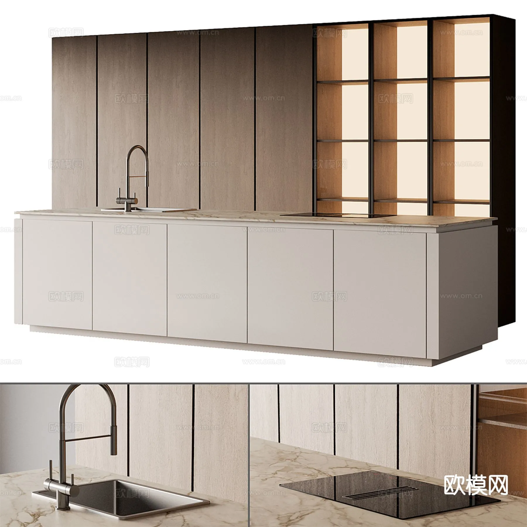 KITCHEN 3D MODELS – 3D Model For Interior Design – 11646