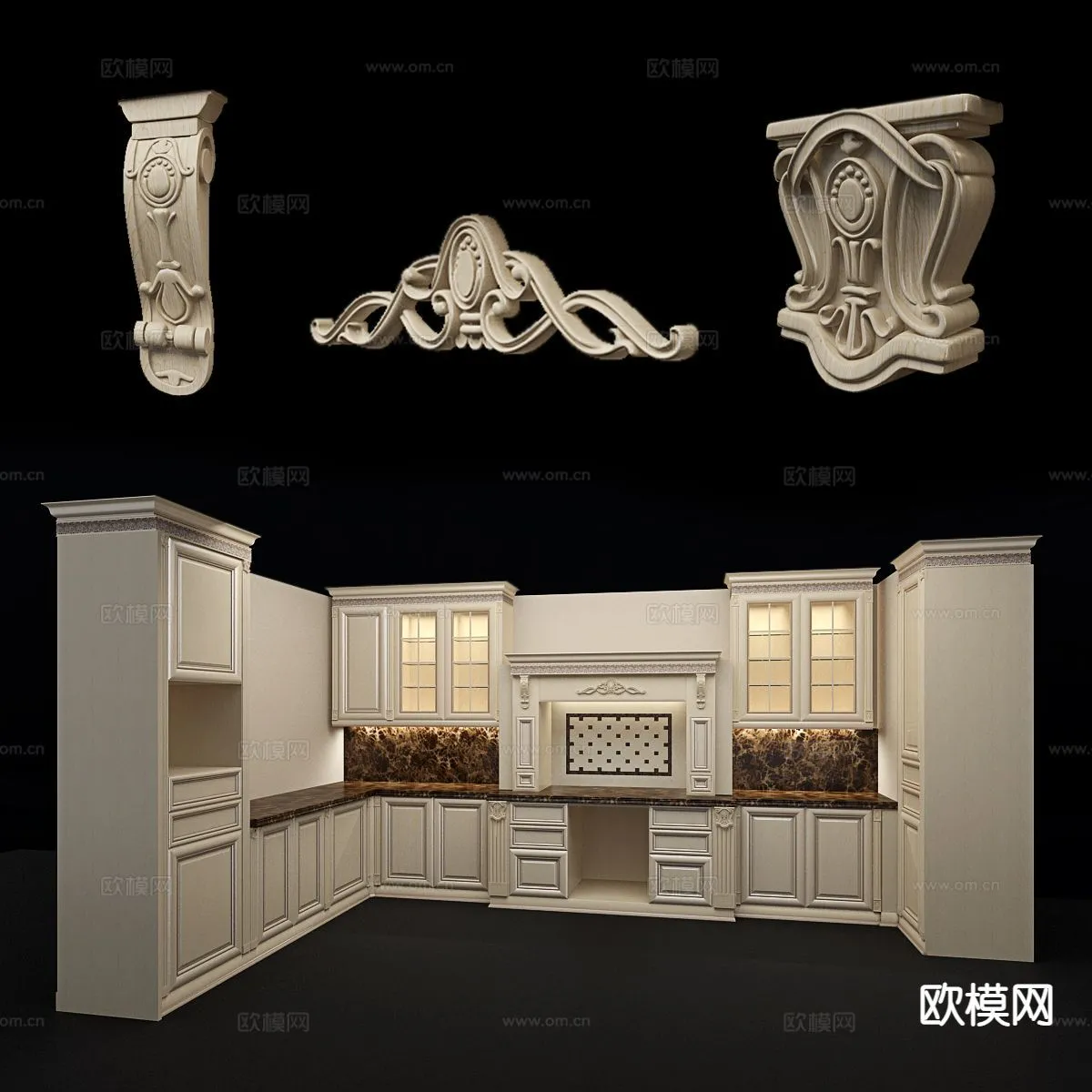 KITCHEN 3D MODELS – 3D Model For Interior Design – 11663 KITCHEN 3D MODELS – 3D Model For Interior Design – 11663