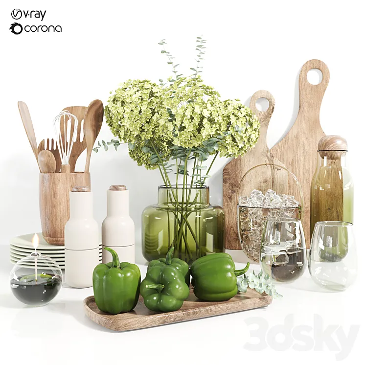 kitchen accessories 01 3D Model Free Download kitchen accessories 01 3D Model Free Download