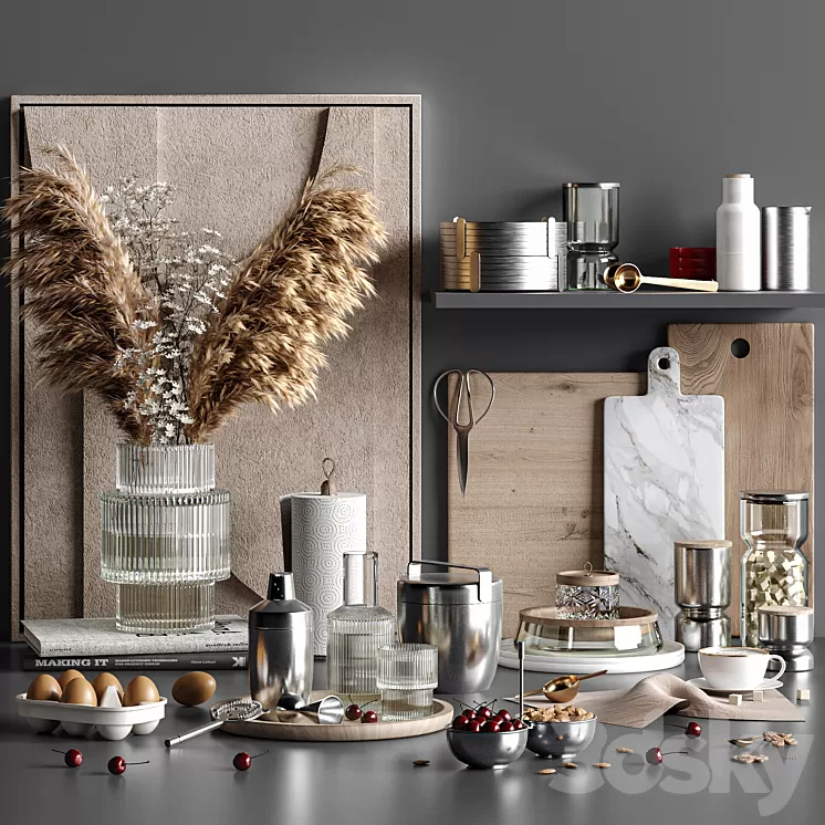 kitchen accessories 012 3D Model Free Download