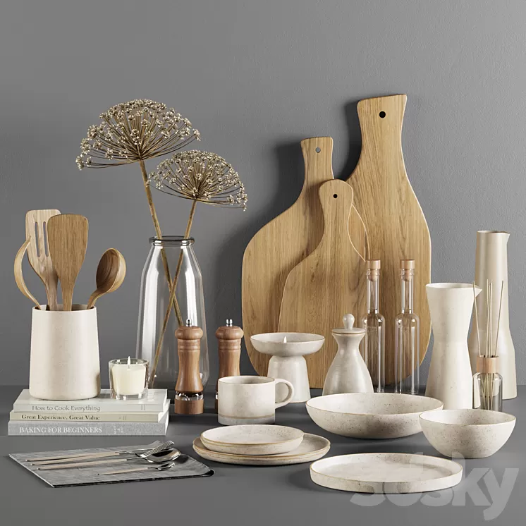 kitchen accessories 04 3D Model Free Download